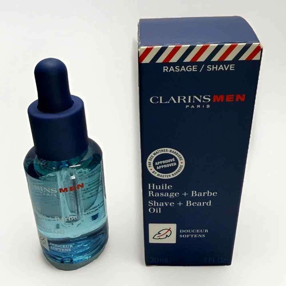 CLARINS MEN SHAVE BEARD OIL SOFTENS 30 ML/1 FL.OZ.